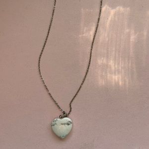 Marble Heart Pendant Necklace